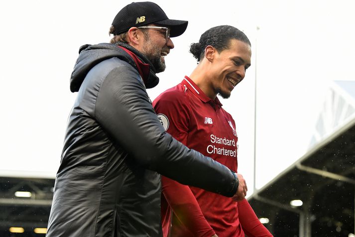 Virgil van Dijk og Jürgen Klopp.