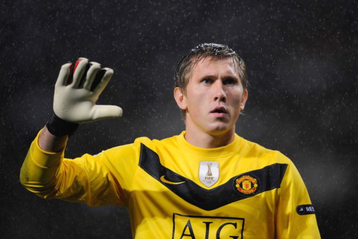 Tomasz Kuszczak í leik með Manchester United.