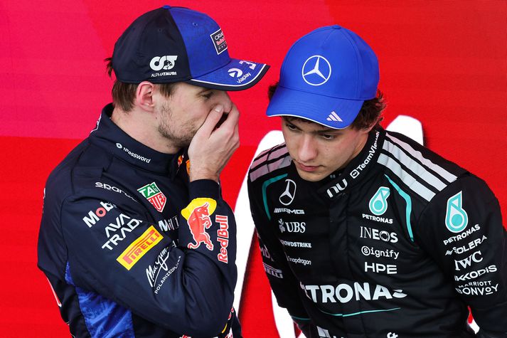 Litlu munaði milli Verstappen og Antonelli í tímatökunni.
