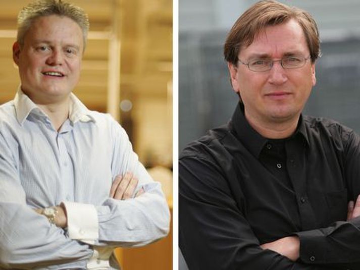 Björn Sigurðsson framkvæmdarstjóri Senu og Finnur Árnason forstjóri Haga.