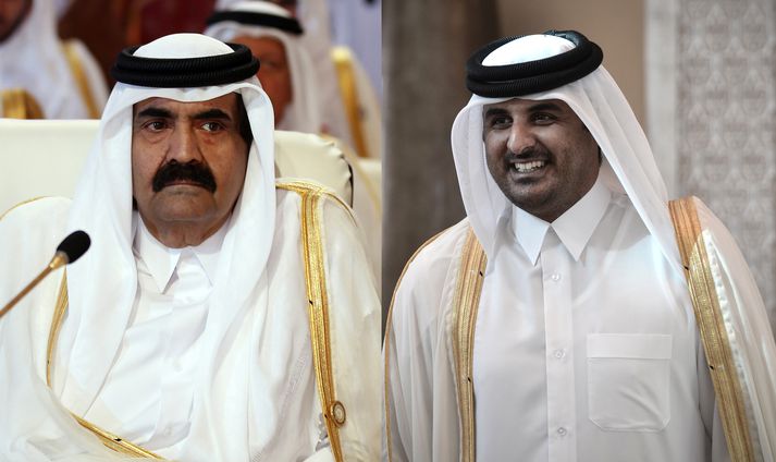 Sjeik Tamim bin Hamad Al Thani tók við sem emír í Katar, eftir að faðir hans afsalaði sér völdum í dag.