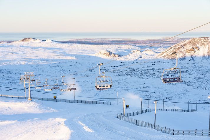 Nýjar stólalyftur á skíðasvæði Bláfjalla voru vígðar í desember síðastliðnum.