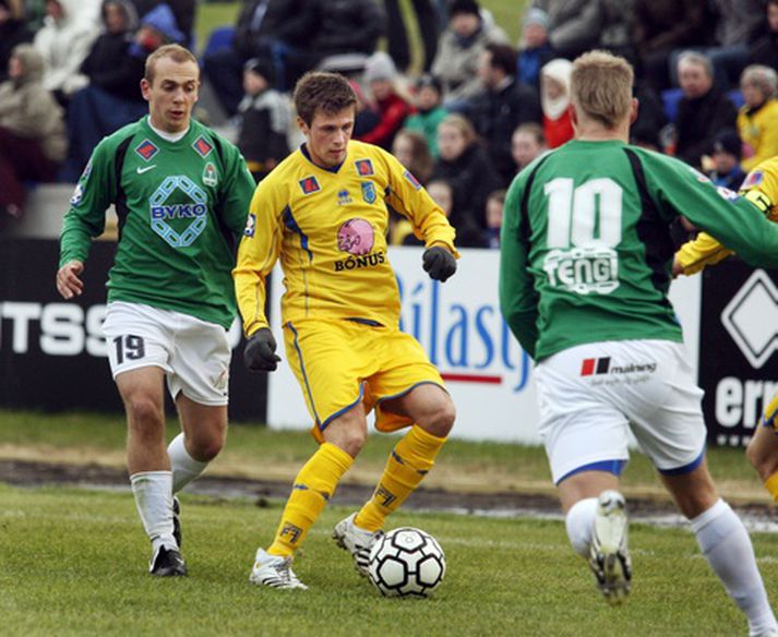 Ómar Hákonarson í leik með Fjölni.