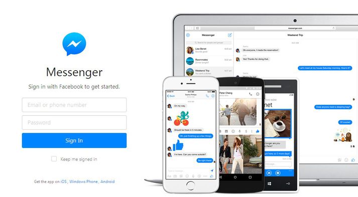 Facebook opnaði í dag heimasíðuna Messenger.com.