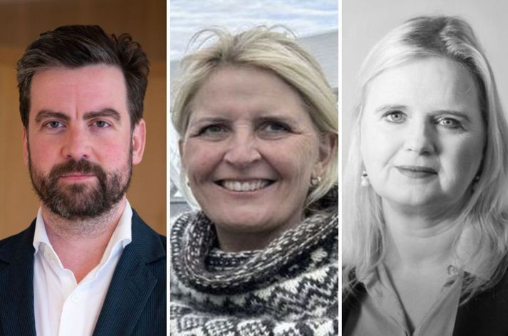 Frá hægri: Sigurður Örn, Edda Björk, og Hildur Sólveig.