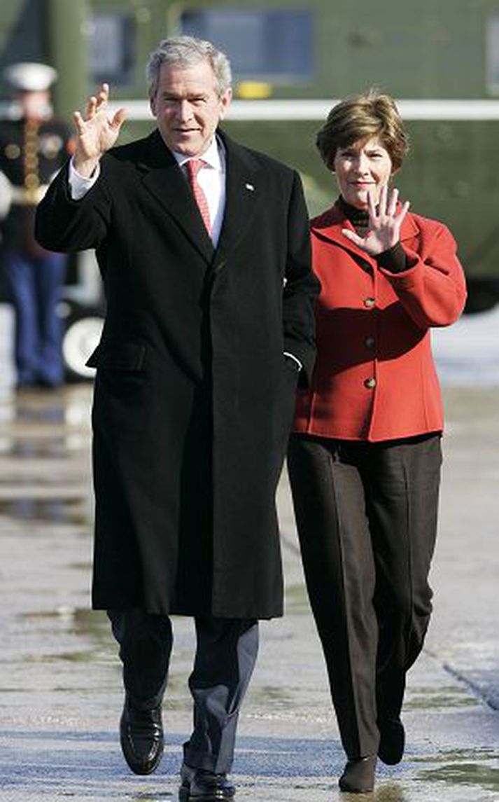Forsetahjónin „Okkur stendur ekki á sama um Suður-Ameríku,“ segir Bush.