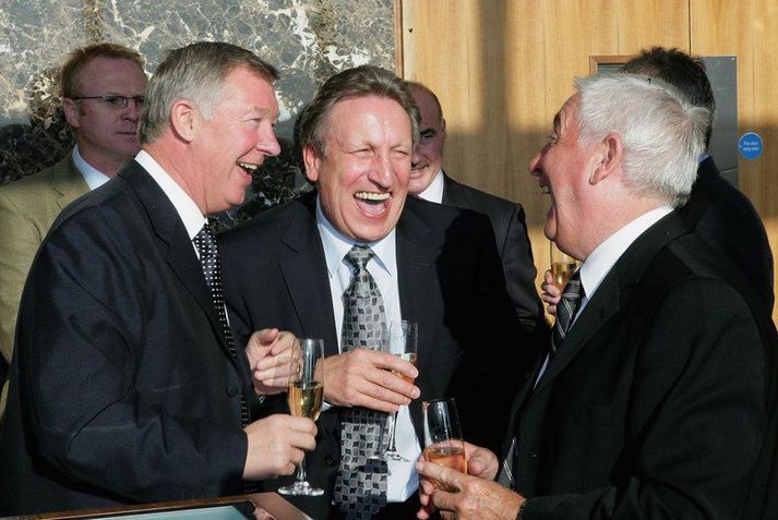 Sir Alex Ferguson og Neil Warnock á  góðri stundu.