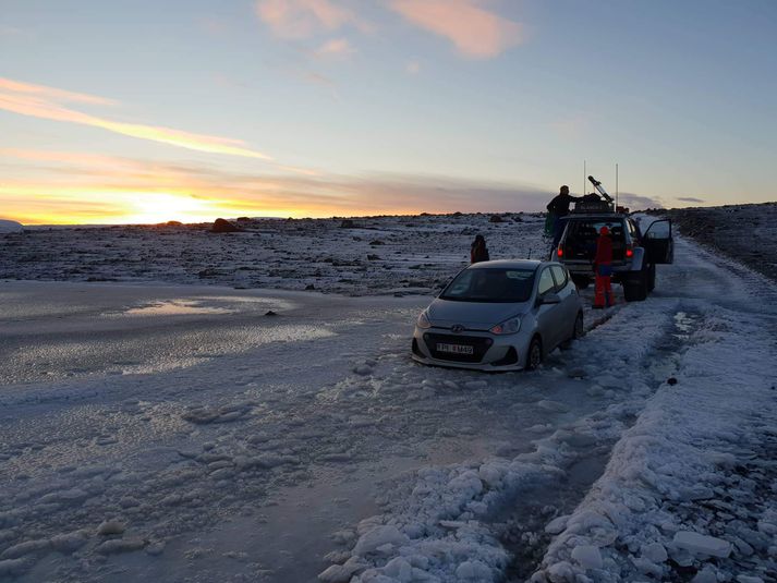 Hingað og ekki lengra komst bíllinn.