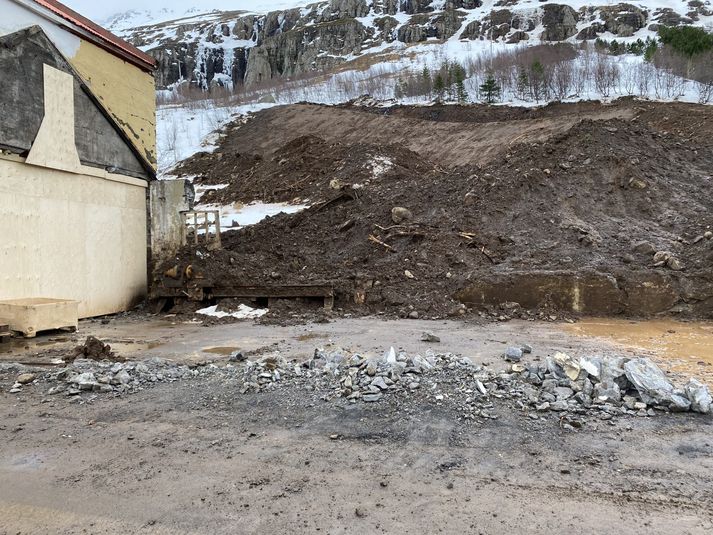 Mynd lögreglu sem tekin á Seyðisfirði í gær.
