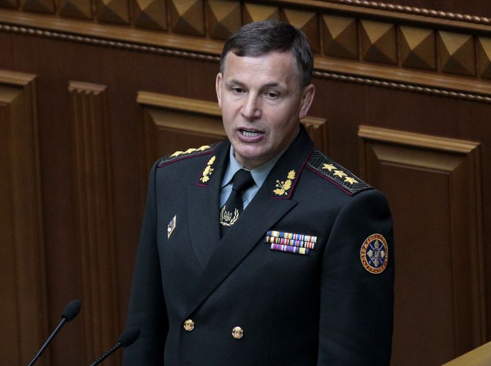Valeriy Heletey ávarpaði úkraínska þingið í dag.