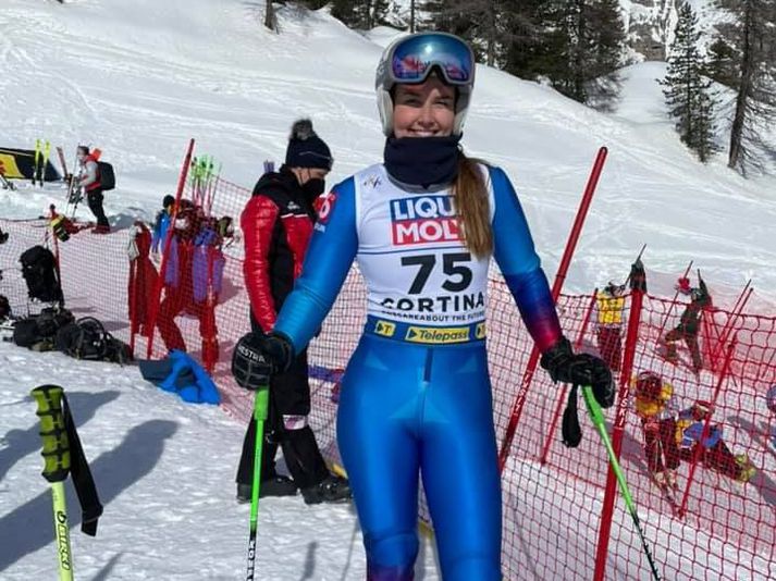 Katla Björg Dagbjartsdóttir náði bestum árangri Íslendinga í Cortina í dag.