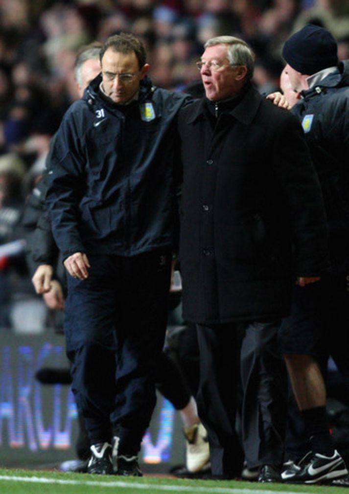 Martin O'Neill og Sir Alex Ferguson.
