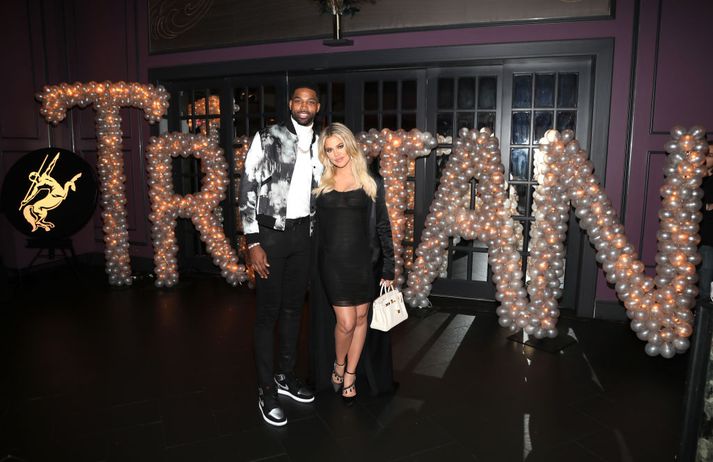 Khloe Kardashian ásamt barnsföður sínum Tristan Thompson.