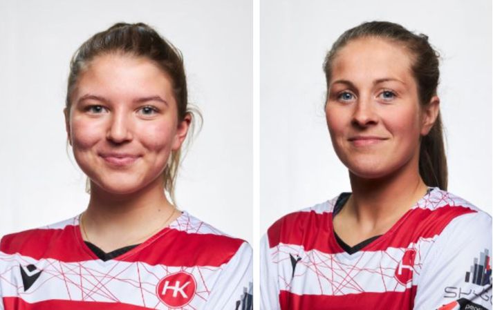 María Lena Ásgeirsdóttir og Karen Sturludóttir hafa skorað samtals 22 mörk fyrir HK í 2. deild kvenna í sumar.