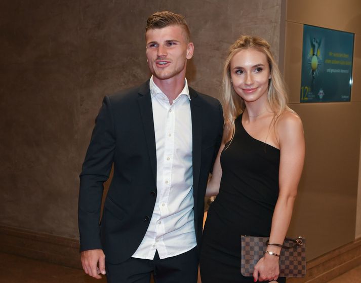 Kærustuparið Timo Werner og Paula Lense.