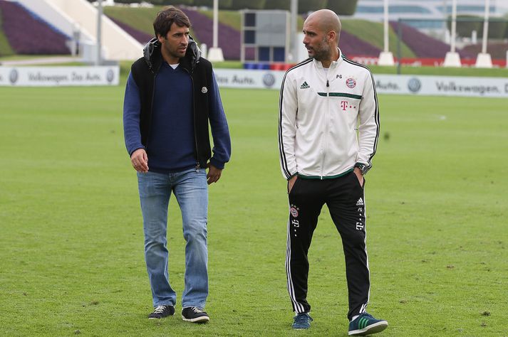 Raul Gonzalez og Pep Guardiola.