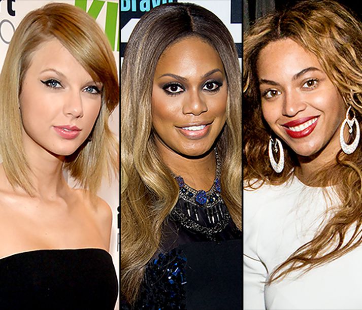 Taylor Swift, Laverne Cox og Beyoncé.