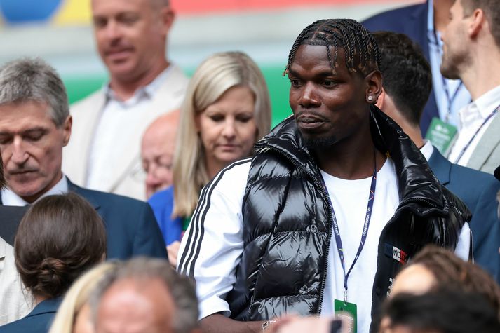 Paul Pogba sá Frakkland vinna 1-0 gegn Belgíu í sextán liða úrslitum Evrópumótsins í gær.