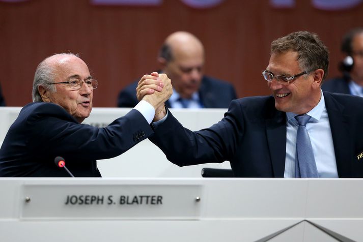 Sepp Blatter og Jerome Valcke.