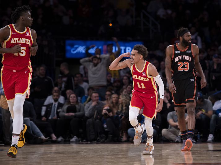 Trae Young kann hvergi betur við sig en í Madison Square Garden.