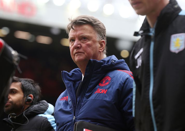 Van Gaal á hliðarlínunni í dag.