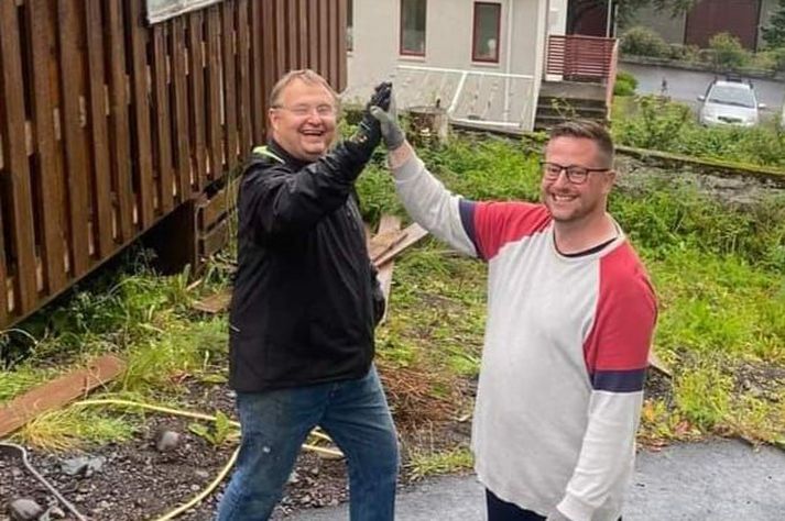 Jeff Clemmensen (t.v.) og Daníel Geir Moritz unnu gott dagsverk í gær.