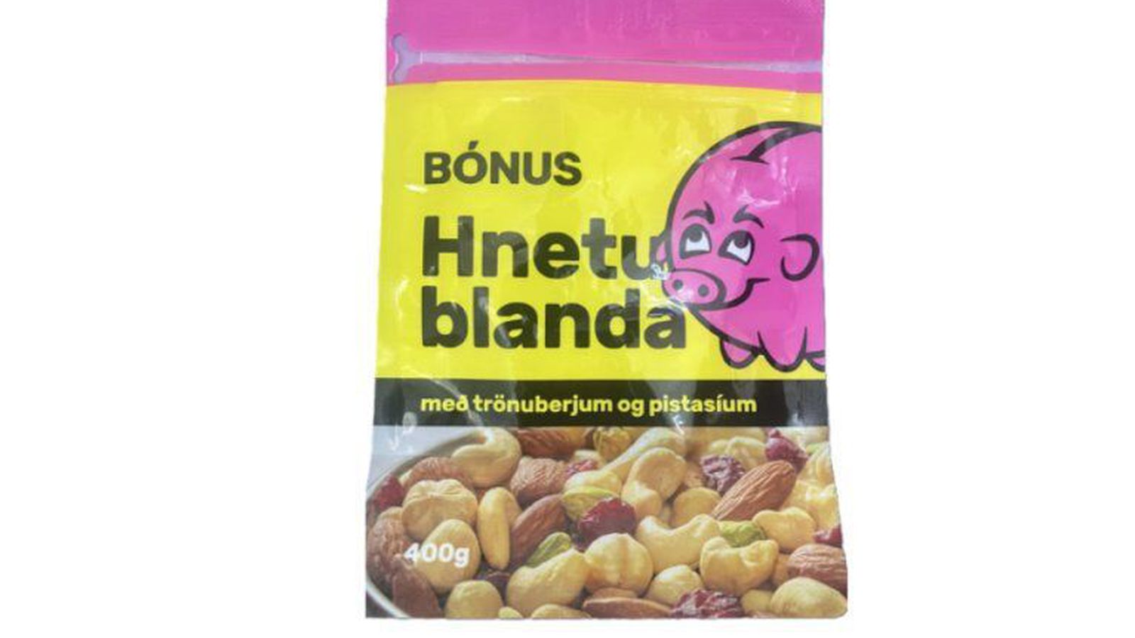 Trébútur fannst í Bónus hnetublöndu