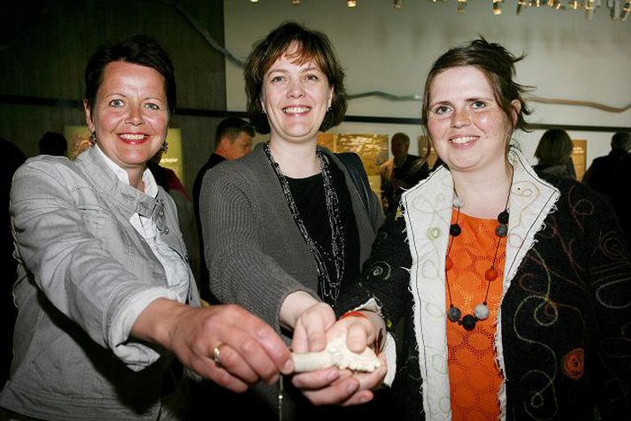 Anna Kristín Ólafsdóttir stjórnarformaður Vatnajökulsþjóðgarðs, Svandís Svavarsdóttir og Agnes Brá Birgisdóttir þjóðgarðsvörður.