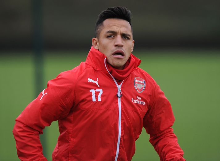 Sanchez á æfingu