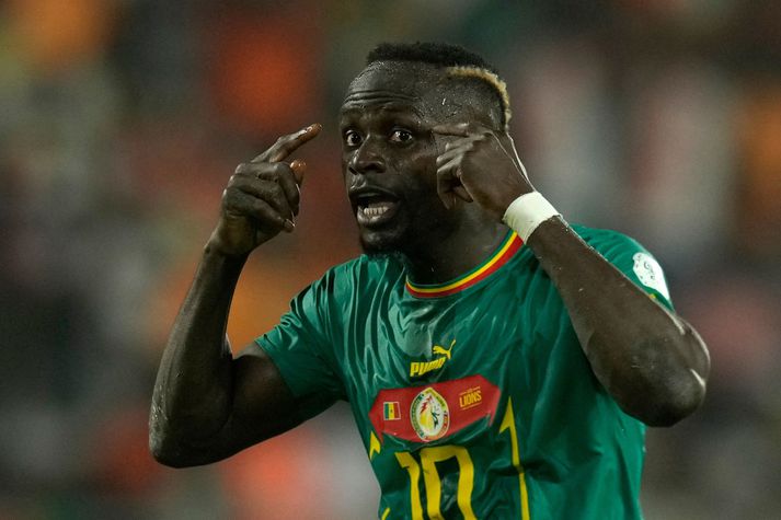 Sadio Mane og félagar í senegalska landsliðinu höfðu titil að verja í keppninni í ár en duttu úr leik í sextán liða úrslitunum.