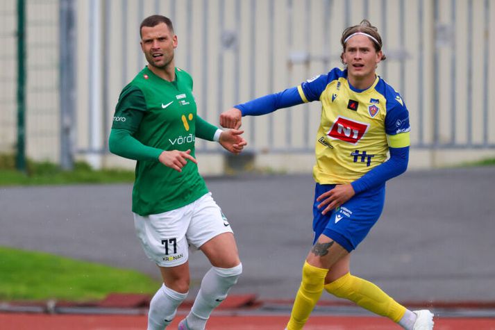 Ívar Örn Árnason í leik með KA gegn Breiðabliki síðasta sumar.