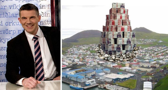 Elliði segir að 2013 hafi Vestmannaeyjabær greitt um 160 milljónum meira í sjóðinn en hann fékk til baka. Hann birtir þessa mynd með grein sinni.