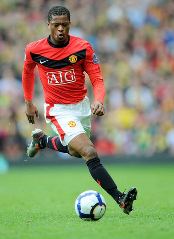 Patrice Evra í leik með Manchester United.