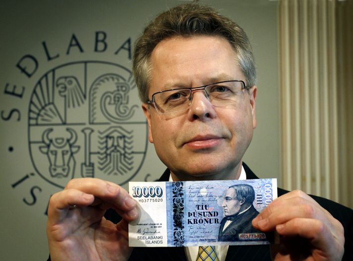 Már Guðmundsson seðlabankastjóri kynnti tíu þúsund króna seðilinn í síðasta mánuði.