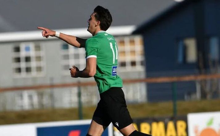 Amin Cosic skoraði fyrir Njarðvík í kvöld.