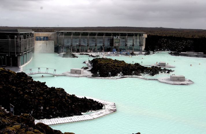 Gestir ráðherra snæddu þriggja rétta kvöldverð í Bláa lóninu.