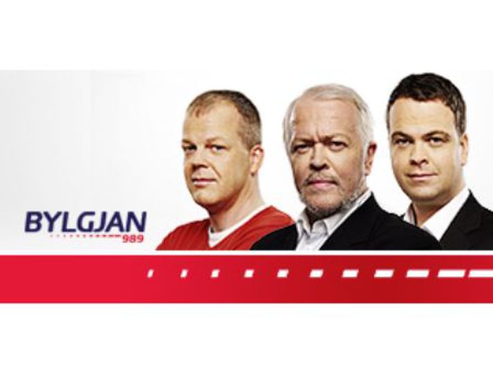 Þáttastjórnendurnir Kristófer Helgason, Þorgeir Ástvaldsson og Bragi Guðmundsson.