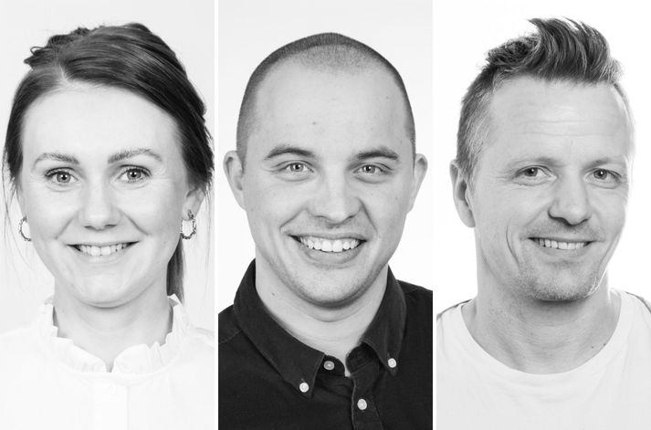Helga, Bjarki og Oliver eru nýir stjórnendur hjá Samkaupum.