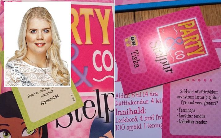 Þingkonunni leikur forvitni á að vita hvernig spurningarnar eru í spilinu Party og co: Stelpur.