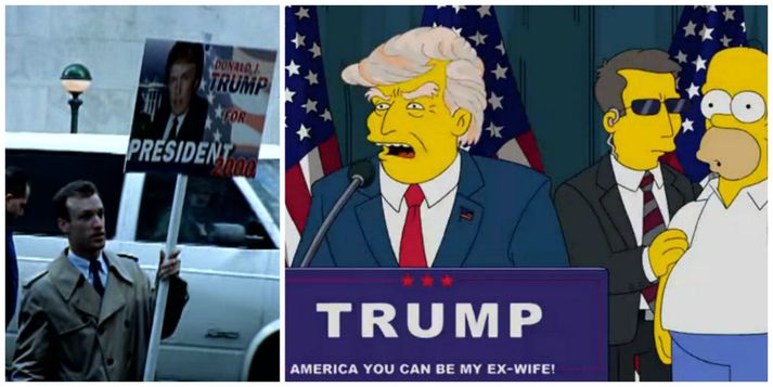 Rage Against the Machine og The Simpsons eru meðal þeirra sem sáu forsetaframboð Trump fyrir sér.