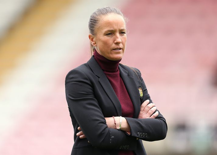 Casey Stoney gerði góða hluti með kvennalið Manchester United.