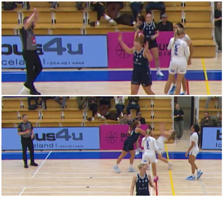 María Ben Jónsdóttir missti stjórn á skapi sínu eftir orðaskipti við Stjörnukonuna Evu Wium.