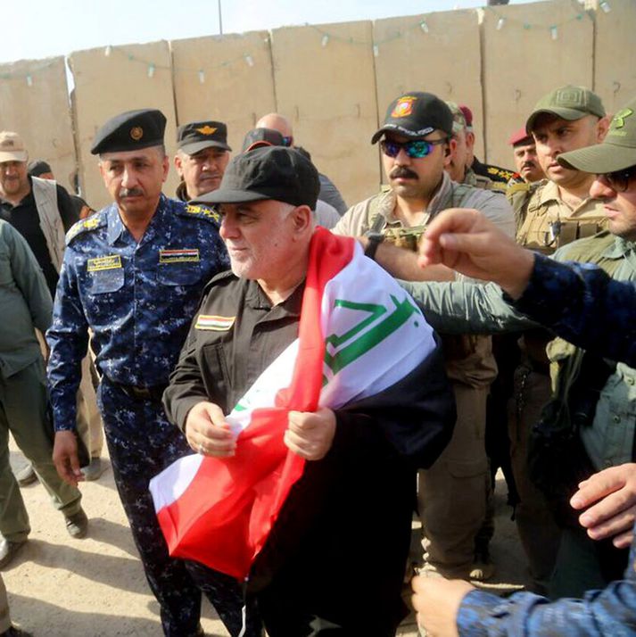 Haider al-Abadi krefst ógildingar kosninga Kúrda. Fréttablaðið/EPA