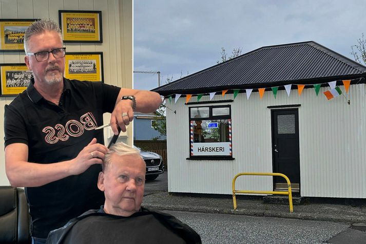 Feðgarnir Haraldur Hinriksson og Hinrik Haraldsson hafa samtals 90 ára starfsreynslu sem rakarar. Þeir starfa á Hársnyrtingu Hinriks sem er líklega á ein elsta og minnsta rakarastofa landsins.