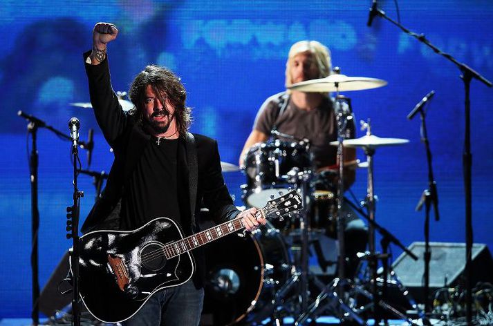 Áður var Dave Grohl trommari Nirvana.