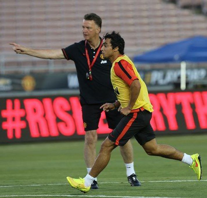 Rafael og van Gaal áttu ekki samleið.