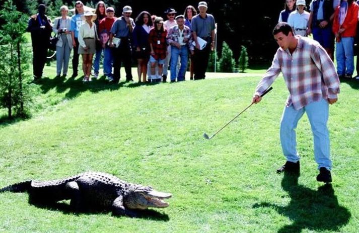 „Vertu sæll, Morris. Við munum öll sakna þín,“ segir Adam Sandler um krókódílinn.