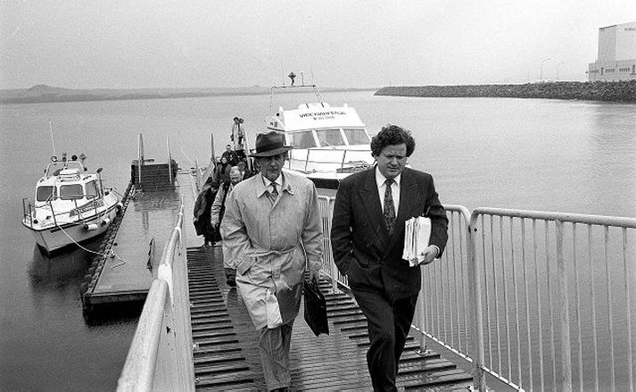 Jón Baldvin Hannibalsson og Davíð ODDsson Frá og með því að aðild Íslands að EES var samþykkt árið 1993 í starfstíð svokallaðrar Viðeyjarstjórnar Alþýðuflokks og Sjálfstæðisflokks hefur Alþingi gert margvíslegar breytingar á lögum um starfsemi fjármálafyrirtækja. Margar þeirra voru ekki nauðsynlegar fyrir aðild að EES.