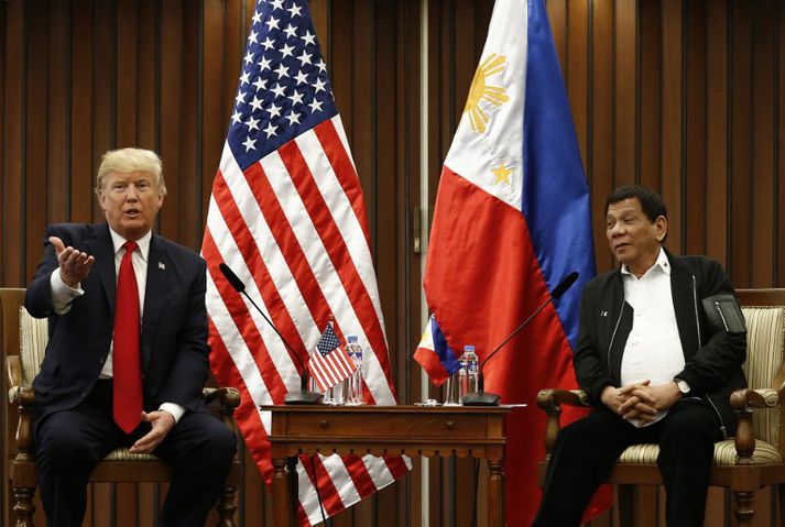 Donald Trump Bandaríkjaforseti og Rodrigo Duterte, forseti Filippseyja.