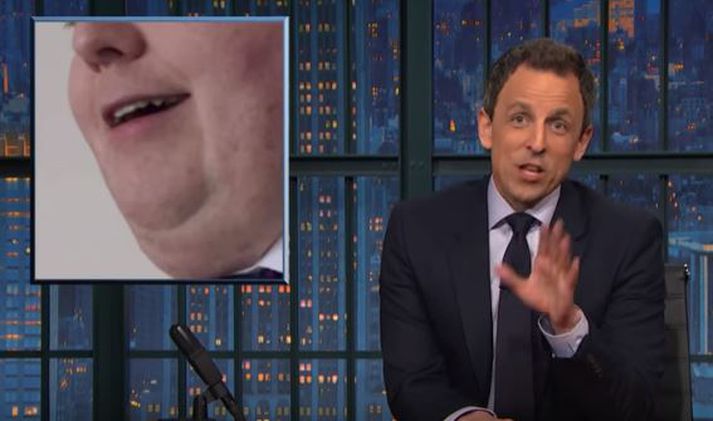 Seth Meyers gerir grín að Sigmundir.
